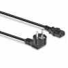 Lindy 3m Schuko 2-Pin konektor samec na IEC C13 napájací kábel, čierny, 3 m, CEE7/7, C13 konektor samica