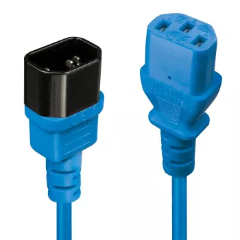 Lindy 1m IEC C13 predlžovací kábel, modrý
