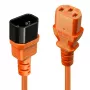 Lindy 1m IEC predlžovací kábel, oranžový
