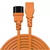 Lindy 1m IEC predlžovací kábel, oranžový