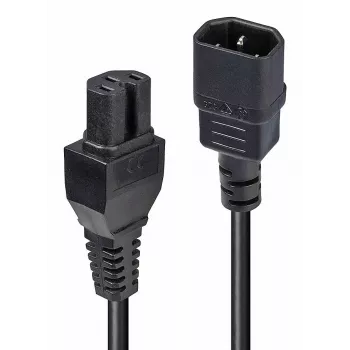 Lindy 2m IEC C14 na IEC C15 'Hot Condition' napájací kábel, čierny