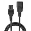 Lindy 2m IEC C14 na IEC C15 'Hot Condition' napájací kábel, čierny