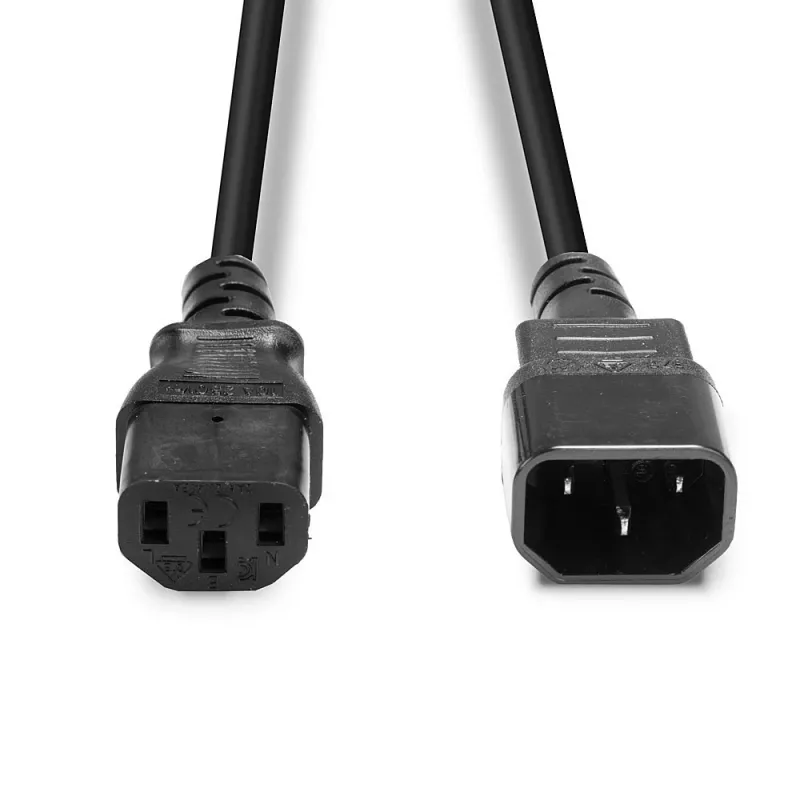 Lindy 0,5 m IEC predlžovací kábel, čierny