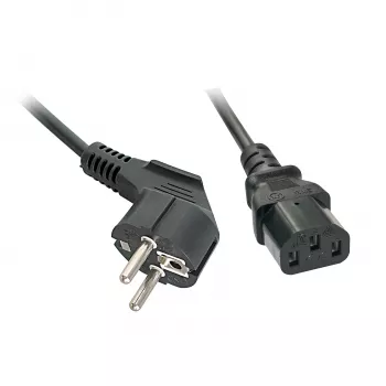 Lindy 2 m Schuko zahnutý na C13 napájací kábel, 2 m, sieťový konektor typ F, C13 konektor samica, H05VV-F3G