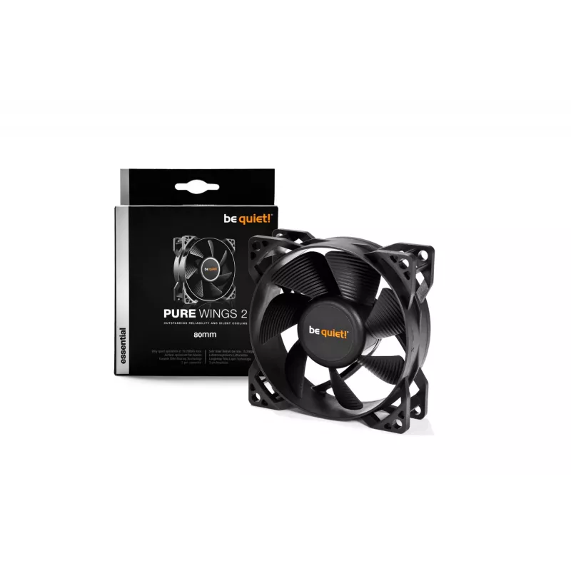 be quiet PURE WINGS 2, 80 mm ventilátor do počítačovej skrine 8 cm čierny