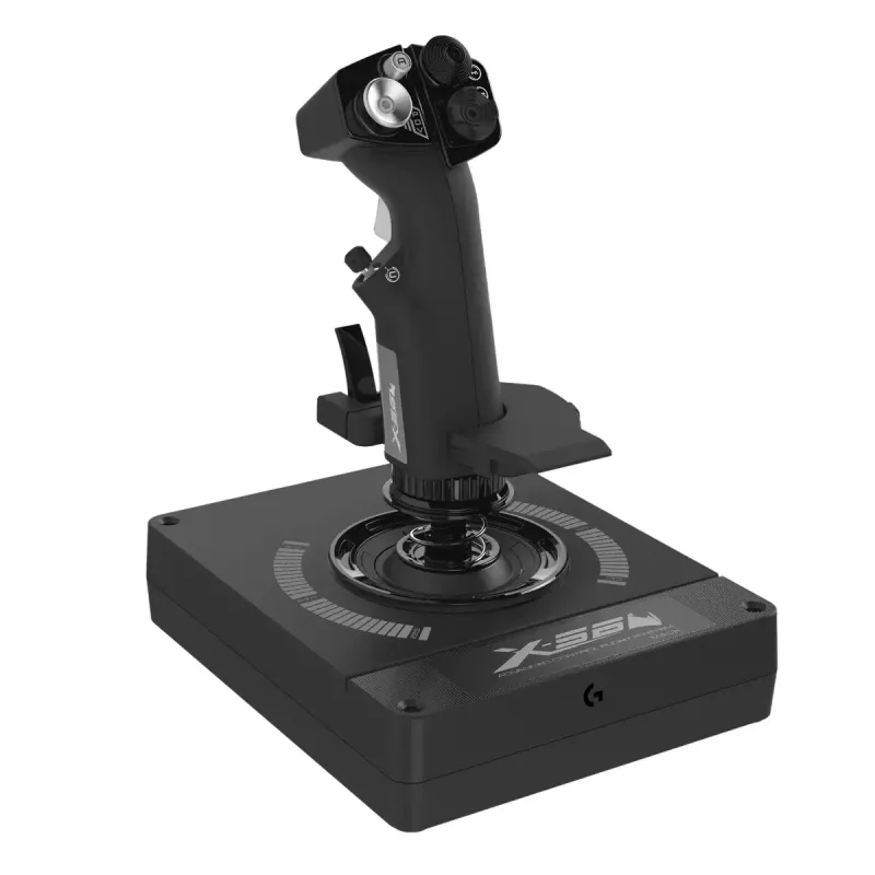 Logitech G X56 H.O.T.A.S. joystick a plynový pákový ovládač (Saitek Pro Flight X56 Rhino), drôtový USB, PC, čierny