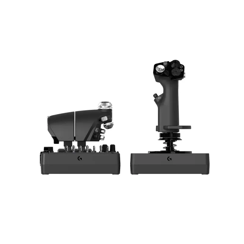 Logitech G X56 H.O.T.A.S. joystick a plynový pákový ovládač (Saitek Pro Flight X56 Rhino), drôtový USB, PC, čierny