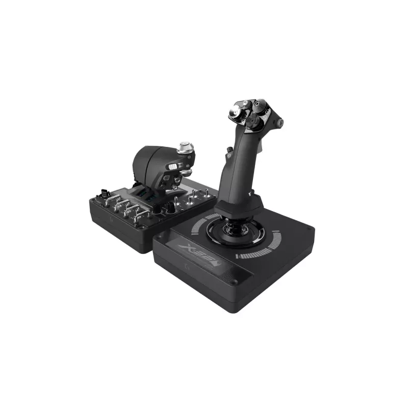 Logitech G X56 H.O.T.A.S. joystick a plynový pákový ovládač (Saitek Pro Flight X56 Rhino), drôtový USB, PC, čierny