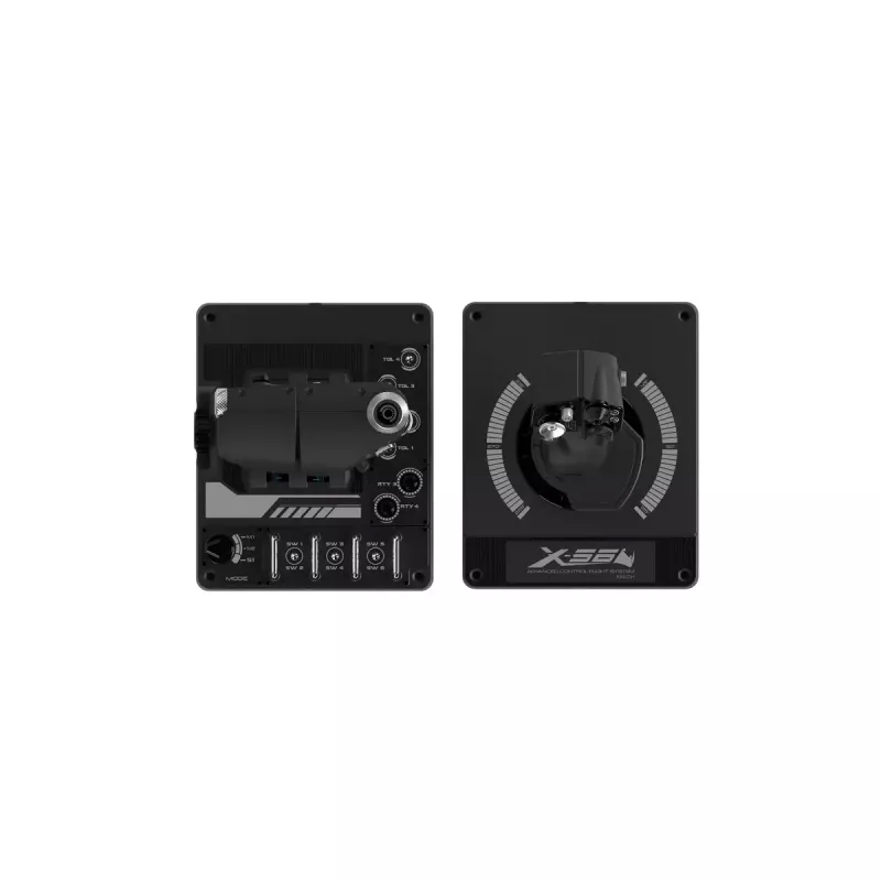 Logitech G X56 H.O.T.A.S. joystick a plynový pákový ovládač (Saitek Pro Flight X56 Rhino), drôtový USB, PC, čierny