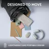 Kompaktná mini klávesnica Logitech Pebble Keys 2 K380s — RF Wireless + Bluetooth, QWERTY US International, biela