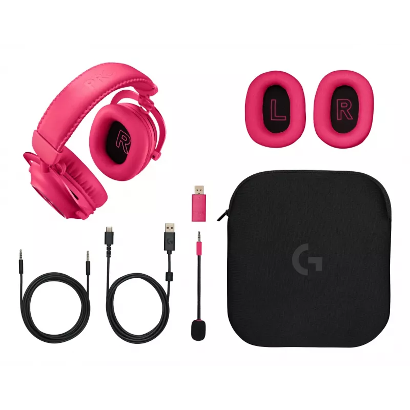 LOGITECH Pro X 2 Lightspeed Wireless herný headset - ružová