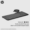 HP 405 Multi-Device podsvietená káblová klávesnica, plná veľkosť (100%), káblová, USB, membránová, QWERTY, čierna