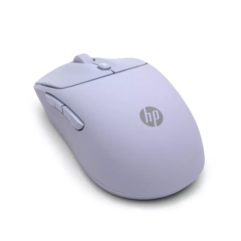 HP 400 tichá fialová bezdrôtová myš, obojručná, RF Wireless + Bluetooth, 6000 DPI, fialová