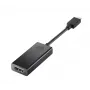 HP 1WC36AA adaptér USB-C na HDMI 2.0, USB-C samec na HDMI samica, čierny