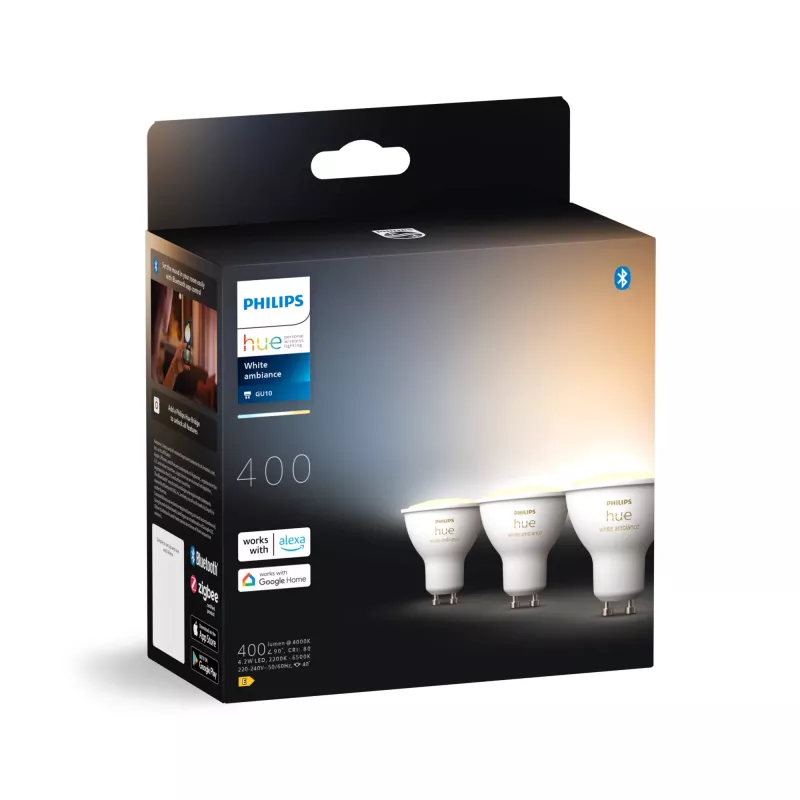 Philips Hue White ambience GU10 – smart svietidlo – (balenie 3 ks)