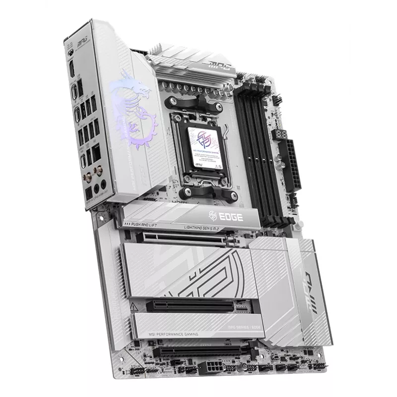 Základná doska MSI MPG X870E EDGE TI WIFI, AMD X870E čipset, socket AM5, ATX, DDR5, 4×DIMM, Wi‑Fi 7, 5Gb LAN, 4×M.2