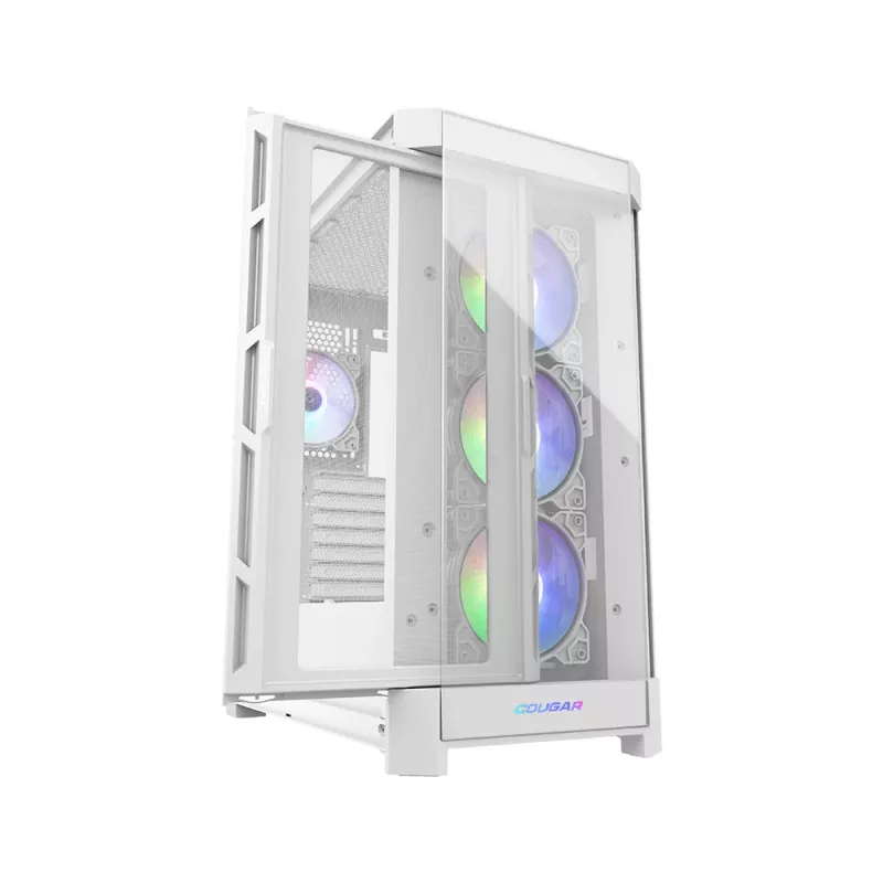 COUGAR Midi-Tower skriňa Duoface Pro ARGB, biela, Midi-Tower, PC, biela, ATX, EATX, micro ATX, Mini-ITX, SSI CEB, kov, nylon, tvrdené sklo, Multi