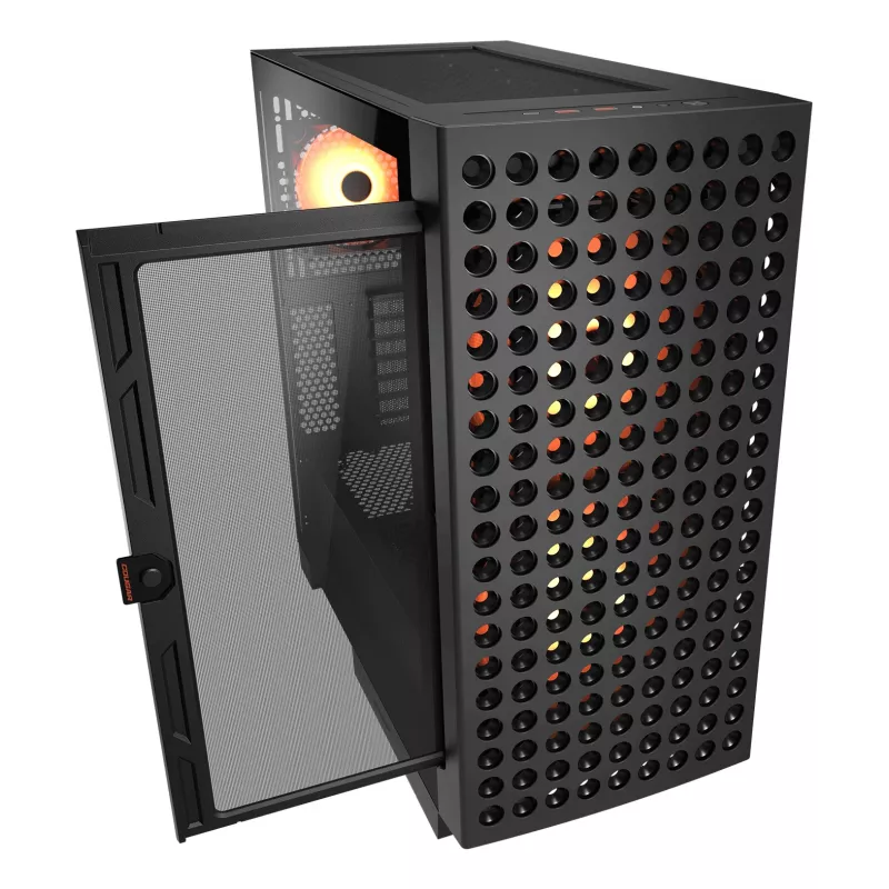 COUGAR Midi-Tower skriňa, Airface ECO, ARGB, čierna