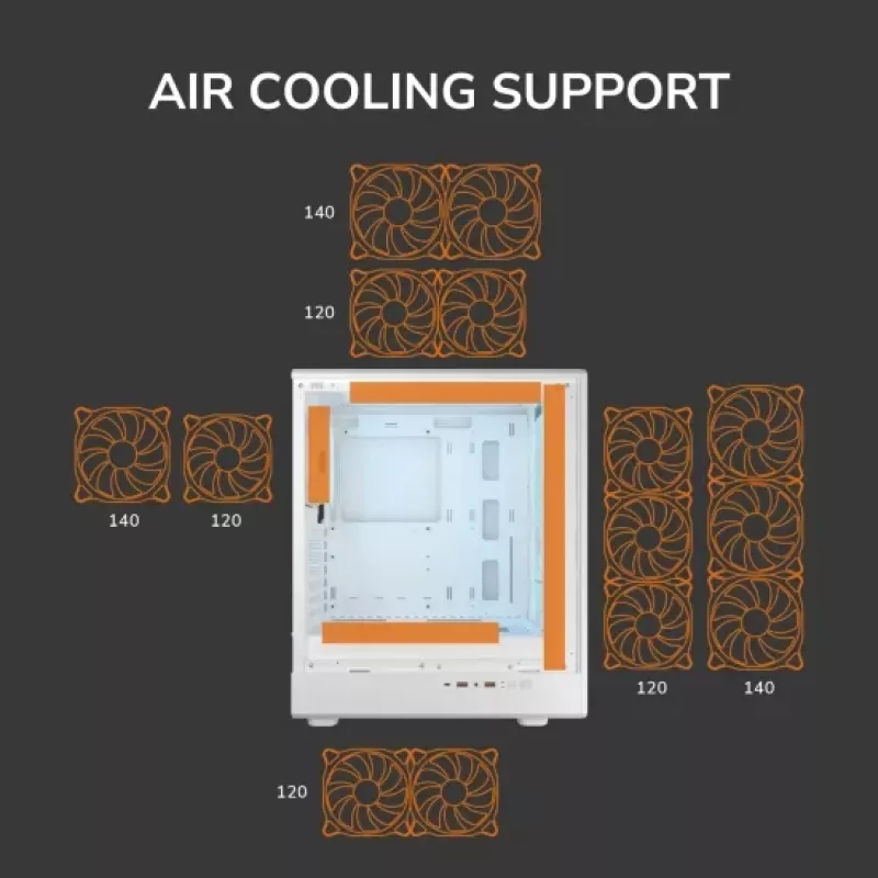 COUGAR Midi-Tower skriňa Airface Pure PRO, ARGB, čierna