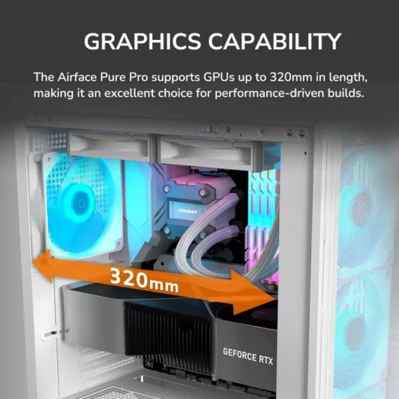 COUGAR Midi-Tower skriňa Airface Pure PRO, ARGB, čierna