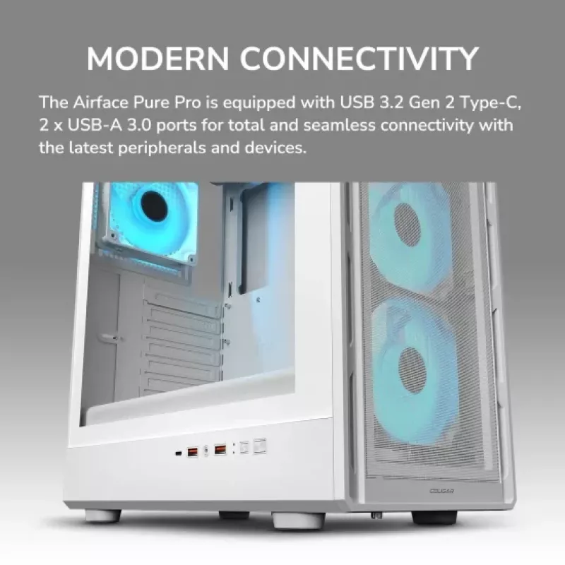 COUGAR Midi-Tower skriňa Airface Pure PRO, ARGB, čierna