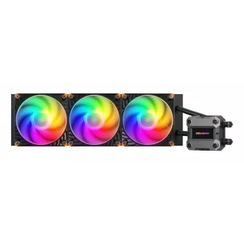 COUGAR CPU vodné chladenie Poseidon Ultra 360, ARGB, čierna, All-in-One kvapalinové chladenie, 12 cm, 500 RPM, 2200 RPM, čierna