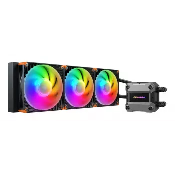 COUGAR CPU vodné chladenie Poseidon Ultra 360, ARGB, čierna, All-in-One kvapalinové chladenie, 12 cm, 500 RPM, 2200 RPM, čierna