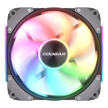 COUGAR skriňový ventilátor Apolar 120 ARGB, čierny, ventilátor, 12 cm, čierny