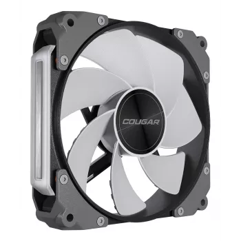 COUGAR skriňový ventilátor Apolar 120 ARGB, Reverse Blade, čierna, modul ventilátora, čierna, 3-pin + 4-pin, 1 ventilátor, 75,38 cfm, 37,1 dB
