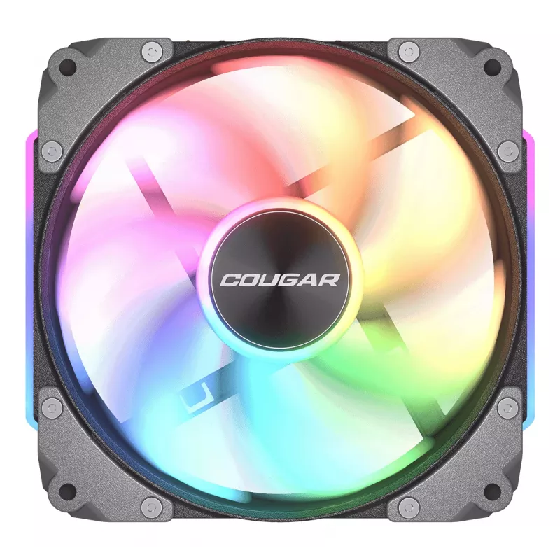 Ventilátor do skrinky COUGAR Apolar 120 ARGB Reverse Blade CF-ARB12HB-RGB, 120 x 120 x 28 mm, 37,1 dB, čierny