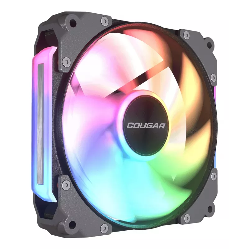 Ventilátor do skrinky COUGAR Apolar 120 ARGB Reverse Blade CF-ARB12HB-RGB, 120 x 120 x 28 mm, 37,1 dB, čierny