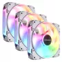 COUGAR skriňový ventilátor Apolar 120 ARGB, Reverse Blade, biely (balenie 3 ks)