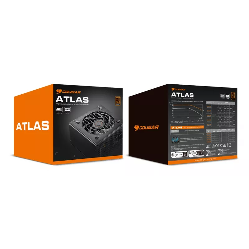 COUGAR napájací zdroj ATLAS 750W ATX / 80 Plus Bronze