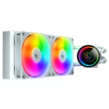 COUGAR CPU vodné chladenie, Poseidon Elite 240, ARGB biela, All-in-One kvapalinový chladič, biela