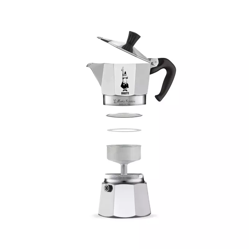 Kávovar Moka pot BIALETTI Moka Express hliník 2 šálky (100 ml) čierny