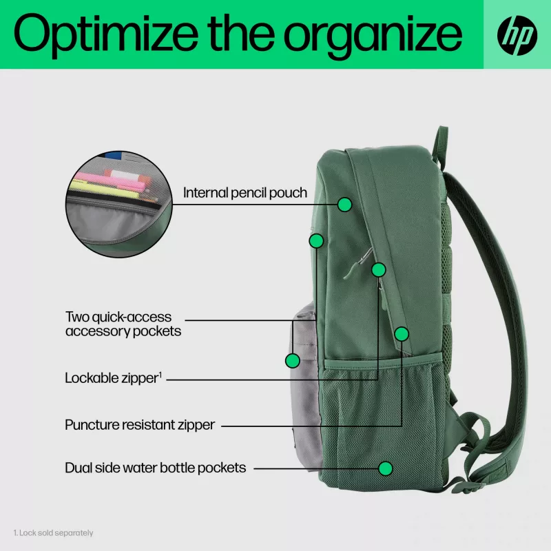 HP Campus Green batoh, ruksak, 39,6 cm (15,6 palca), 490 g