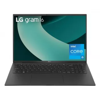 LG Gram 16ZB90RU Intel® Core™ i5 i5-1334U notebook 40,6 cm (16 palcov) WQXGA 16 GB LPDDR4x-SDRAM 512 GB SSD Wi-Fi 6E (802.11ax) Windows 11 Pro nemecký čierny
