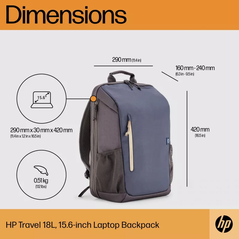 HP Travel 18 litrov 15.6 Iron Sivý batoh na notebook