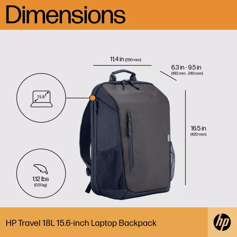 HP Travel 18 litrov 15.6 Iron Sivý batoh na notebook