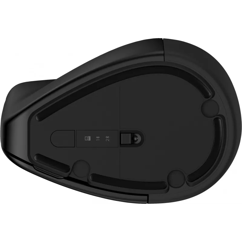 HP 920 Ergonomická bezdrôtová myš, pre pravákov, vertikálny dizajn, Bluetooth + USB Type-A, 4000 DPI, Čierna
