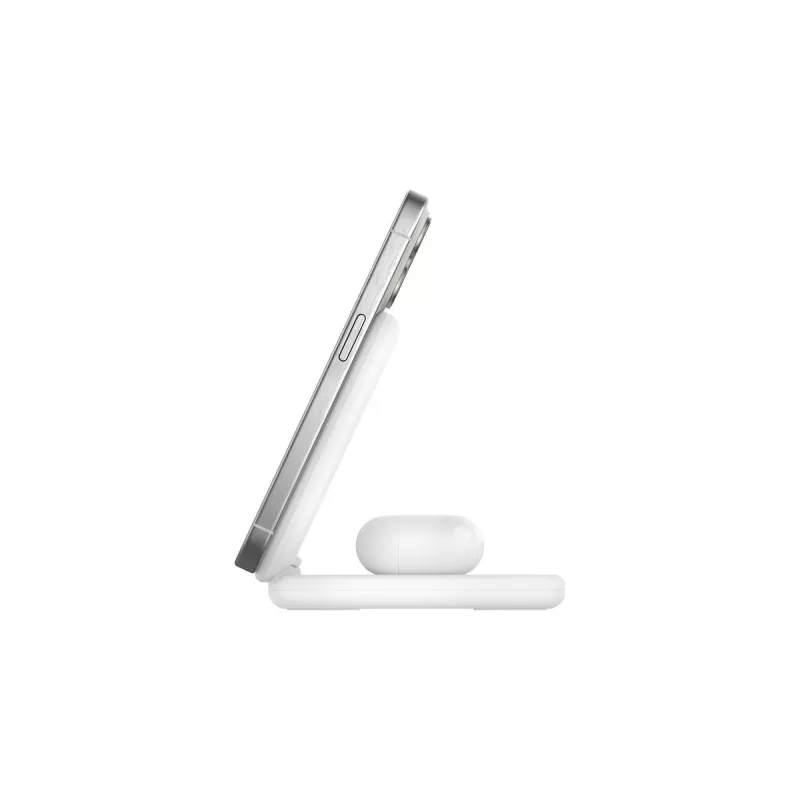 BELKIN Boostcharge Qi2 15w Magnetický 2v1 stojan – Biela