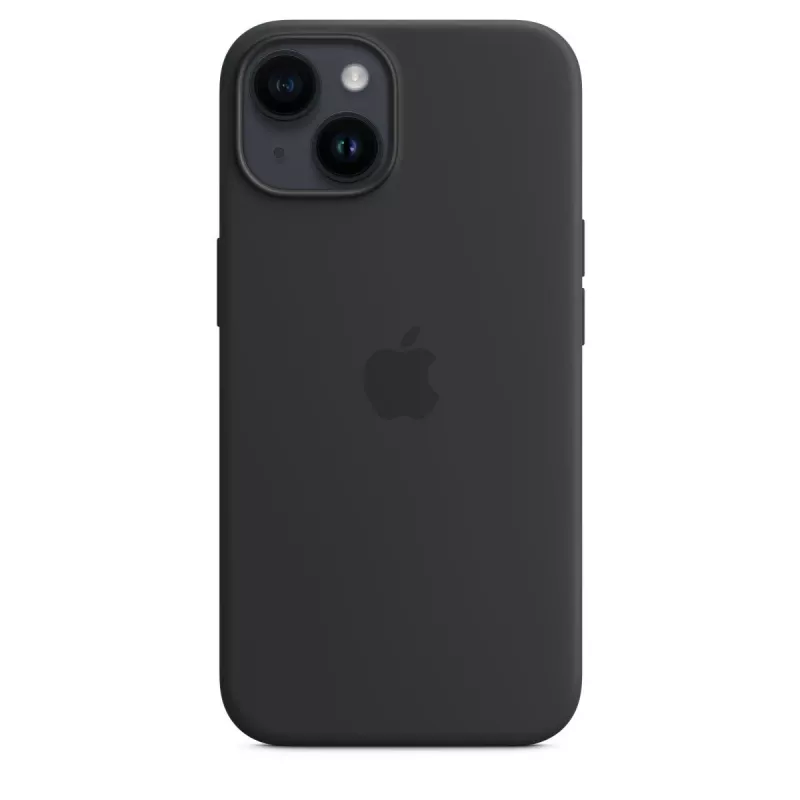Puzdro Apple iPhone 14 Silikon Case s MagSafe Mitternacht