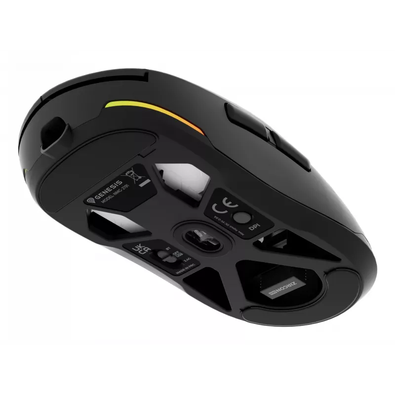 GENESIS Zircon 660 myš herná pravá ruka RF Wireless + Bluetooth + USB Type-A optická 12000 DPI