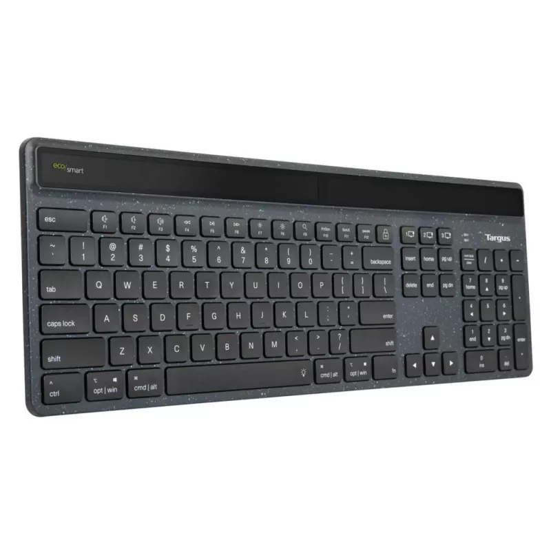 Targus Sustainable Energy Harvesting EcoSmart klávesnica univerzálna Bluetooth QWERTY Severská Čierna