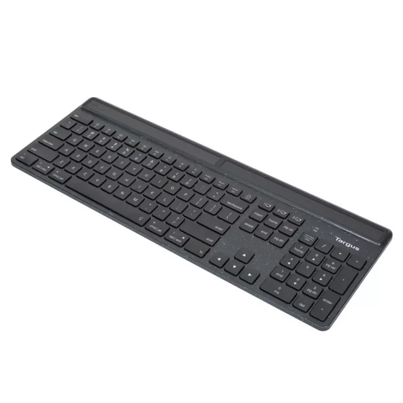 Targus Sustainable Energy Harvesting EcoSmart klávesnica univerzálna Bluetooth QWERTY Severská Čierna