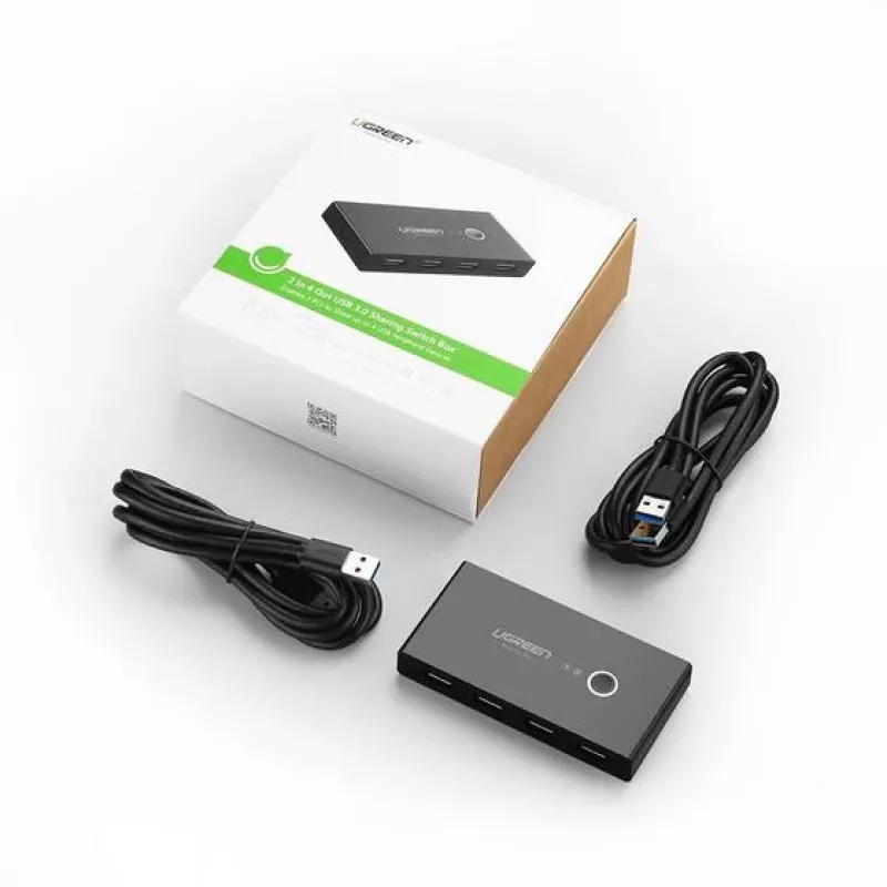 Ugreen 30768 rozbočovač USB 3.2 Gen 1 (3.1 Gen 1) Type-A 5000 Mbit/s Čierna