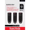 WESTERN DIGITAL Sandisk Cruzer Ultra - 64GB USB kľúč - USB 3.0 - čierna - balenie 3 ks