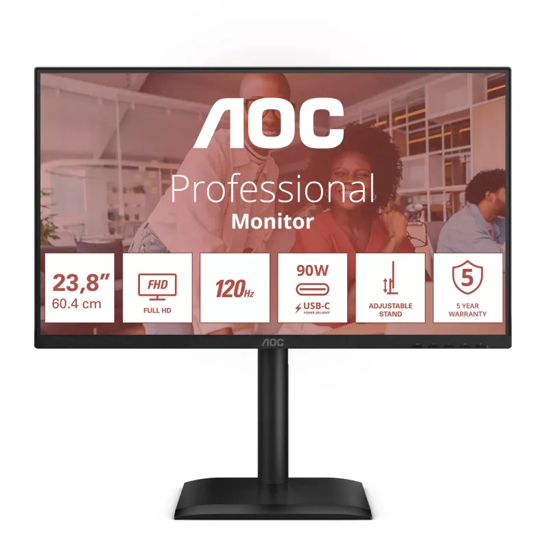 AOC E4 24E4CV počítačový monitor 60,5 cm (23,8