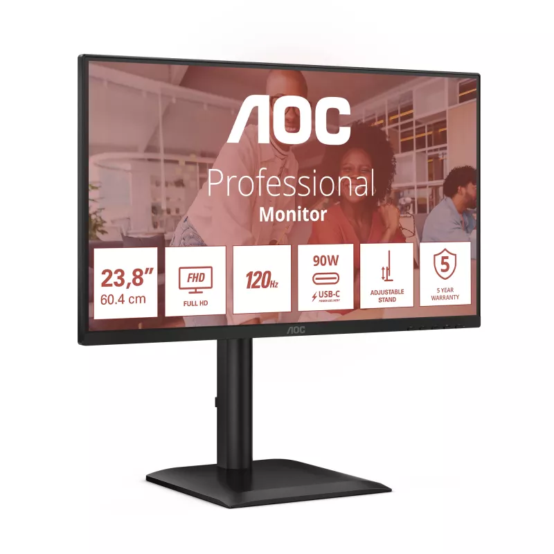 AOC E4 24E4CV počítačový monitor 60,5 cm (23,8