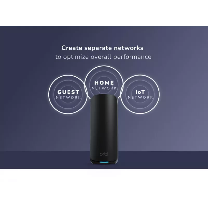 NETGEAR Orbi 870 Tri-Band (2,4 GHz / 5 GHz / 6 GHz) Wi-Fi 7 čierna 4 interné antény